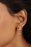 Peacock Inspired Antique Gold Finish Jewellery Set