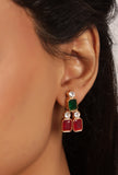 Three-Layer Sufi Style Jewellery Set In Alloy With Glass Stones