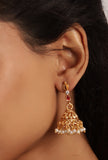 Traditional Alloy Guttapusalu Jewellery Set With Pair Of Jhumkas