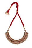 Traditional Alloy Guttapusalu Jewellery Set With Pair Of Jhumkas