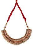 Traditional Alloy Guttapusalu Jewellery Set With Pair Of Jhumkas
