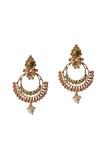 Antique Finish Kemp Jewellery Set Featuring Big Chandbali Earrings