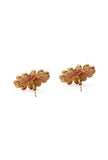 Ethnic Choker Set With Oval Shape Moti Mala And Pair Of Antique Gold Tops
