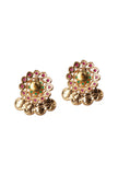 Big Studs In Premium High Gold Plated Temple Jewellery Set