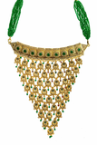 Ethnic Opulent Green Statement Necklace