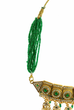 Ethnic Opulent Green Statement Necklace