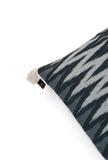 Set of 2: Prussian Blue Ikat Cotton Cushion Covers