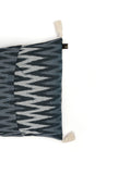 Set of 2: Prussian Blue Ikat Cotton Cushion Covers