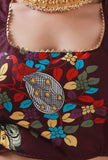 Set of 3 Kalamkari Purple Lehenga Set