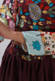 Set of 3 Kalamkari Purple Lehenga Set