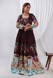 Set of 3 Kalamkari Purple Lehenga Set
