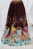 Set of 3 Kalamkari Purple Lehenga Set