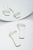 Daisy White Braided Cruelty Free Leather Flats