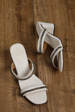 Snow White Chain Cruelty-Free Leather Heels