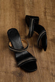 Charcoal Black Chain Cruelty-Free Leather Stealtoes