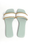 Sky Blue Cruelty-Free Leather Flats