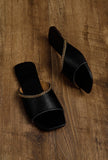 Charcoal Black Cruelty-Free Leather Flats
