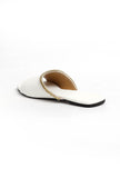 Irish White Gold Chain Cruelty-Free Leather Flats