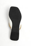 Irish White Gold Chain Cruelty-Free Leather Flats