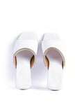 Classic White Chain Cruelty-Free Leather Heels