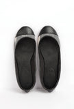 Black and White Ikat Cruelty Free Leather Flat Ballerinas