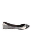 Black and White Ikat Cruelty Free Leather Flat Ballerinas