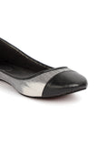 Black and White Ikat Cruelty Free Leather Flat Ballerinas