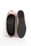 Pink and White Ikat Cruelty Free Leather Flat Ballerinas