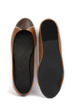 Chocolate Brown Cruelty Free Leather Flat Ballerinas