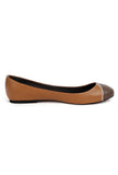 Chocolate Brown Cruelty Free Leather Flat Ballerinas