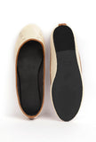 Cream White Cruelty Free Leather Flat Ballerinas
