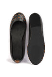 Onyx Black Cruelty Free Leather Flat Ballerinas