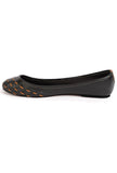 Onyx Black Cruelty Free Leather Flat Ballerinas