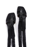Dusky Black Tie Up Heels