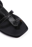 Dusky Black Tie Up Heels
