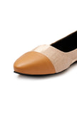 Cream Gold Cruelty Free Leather Ballerinas