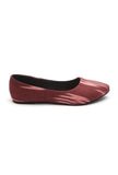 Maroon Ikkat Cruelty Free Leather Flat Ballerinas