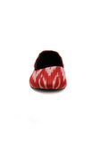 Cherry Red Ikkat Cruelty Free Leather Flat Ballerinas