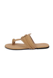 Camel Brown Cruelty free Leather inspired Kolhapuri