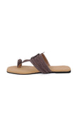 Brown Cruelty free Leather inspired Kolhapuri