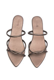 Luna Metallic Strap Flat Sandals