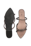 Luna Metallic Strap Flat Sandals