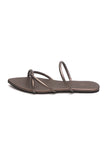 Luna Metallic Strap Flat Sandals