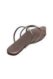 Luna Metallic Strap Flat Sandals