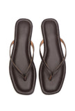 Espresso Cushioned Toe-Ring Flats