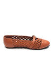 Tan Woven Mary Jane Ballet Flats