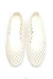 Ivory Woven Ballet Flats