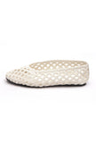 Ivory Woven Ballet Flats