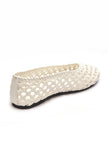 Ivory Woven Ballet Flats