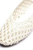 Ivory Woven Ballet Flats